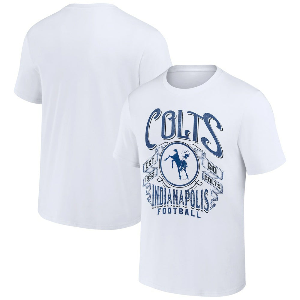 Indianapolis Colts NFL x Darius Rucker Collection Vintage Football T-Shirt White