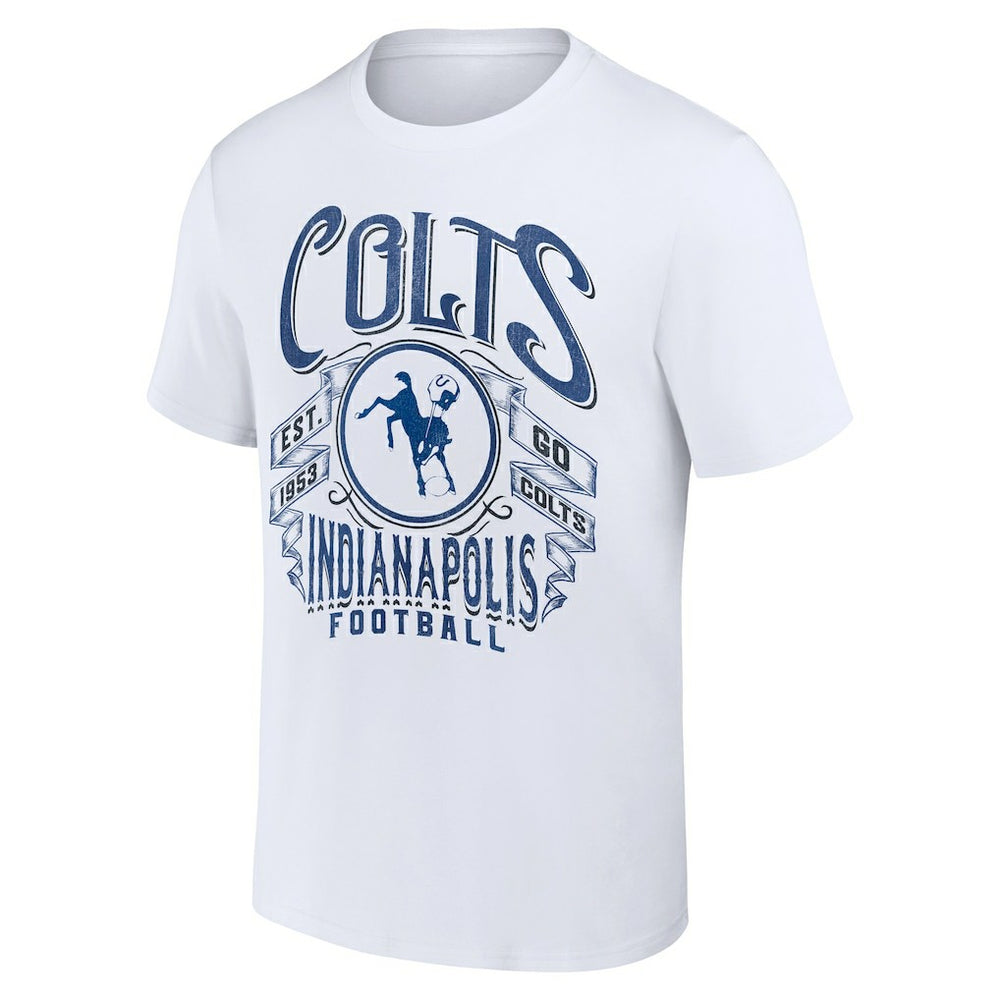 Indianapolis Colts NFL x Darius Rucker Collection Vintage Football T-Shirt White