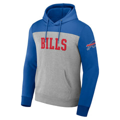 Buffalo Bills NFL x Darius Rucker Collection Color Blocked Pullover Hoodie Heather Gray