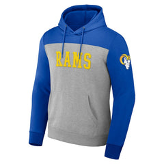 Los Angeles Rams NFL x Darius Rucker Collection Color Blocked Pullover Hoodie Heather Gray