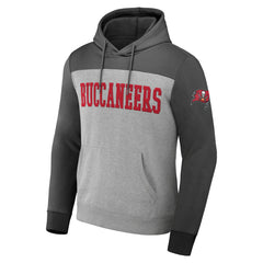 Tampa Bay Buccaneers NFL x Darius Rucker Collection Color Blocked Pullover Hoodie Heather Gray