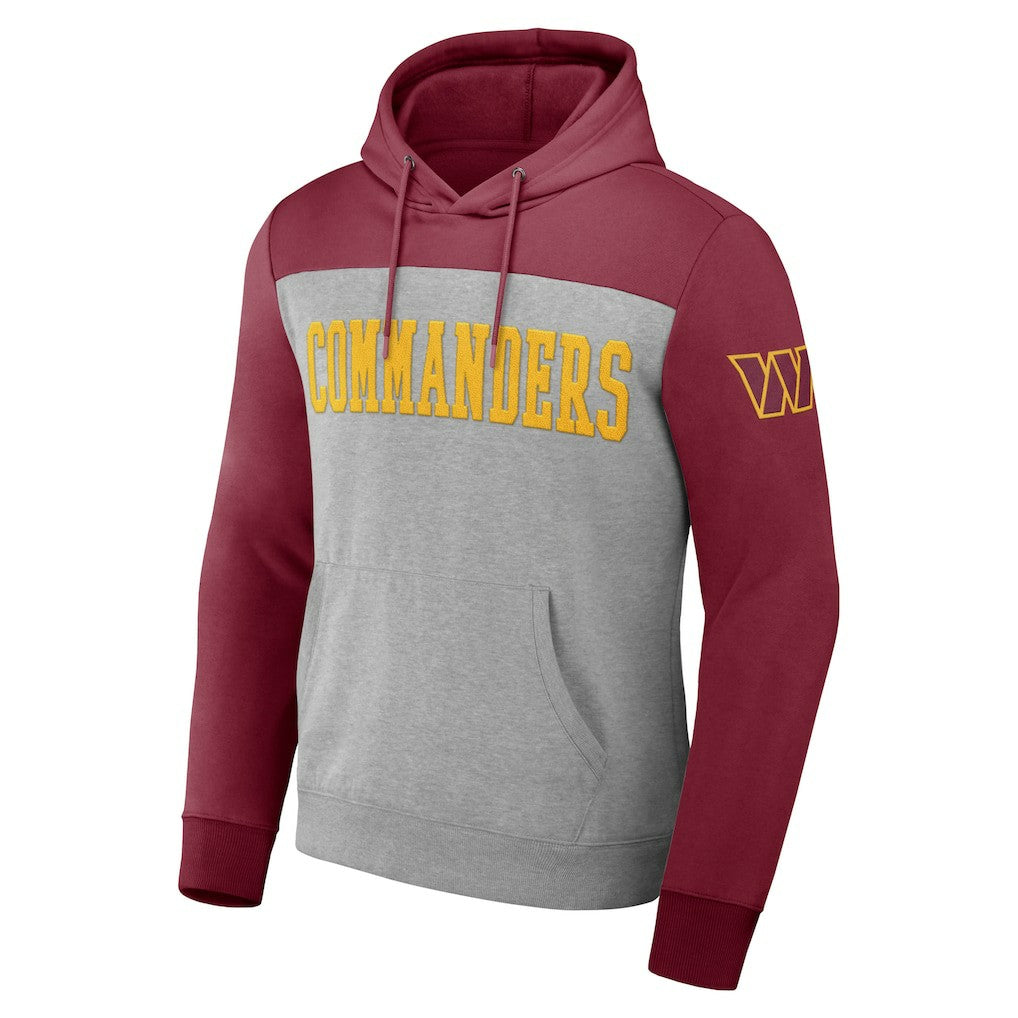 Washington Commanders NFL x Darius Rucker Collection Color Blocked Pullover Hoodie Heather Gray