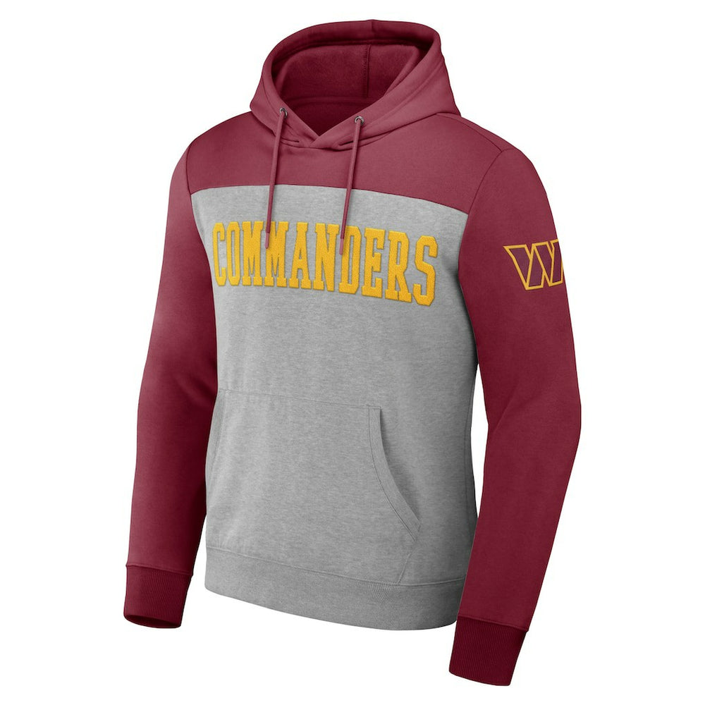 Washington Commanders NFL x Darius Rucker Collection Color Blocked Pullover Hoodie Heather Gray