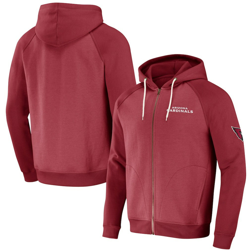 Arizona Cardinals NFL x Darius Rucker Collection Raglan Full-Zip Hoodie Cardinal