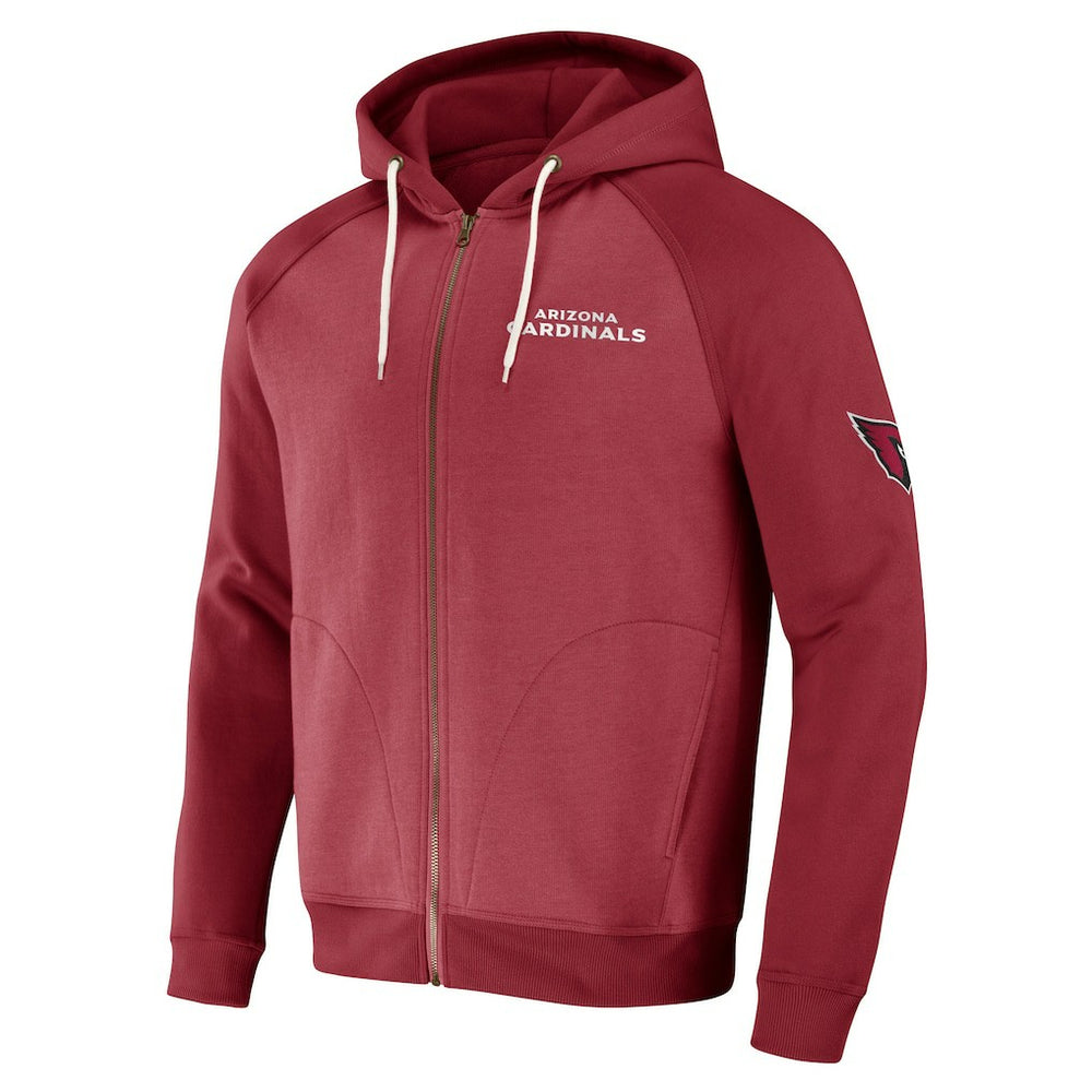 Arizona Cardinals NFL x Darius Rucker Collection Raglan Full-Zip Hoodie Cardinal