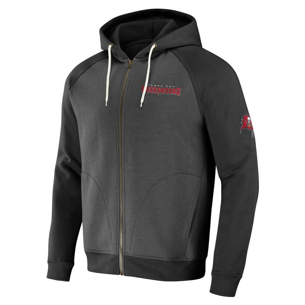 Tampa Bay Buccaneers NFL x Darius Rucker Collection Raglan Full-Zip Hoodie Pewter
