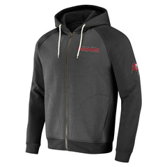 Tampa Bay Buccaneers NFL x Darius Rucker Collection Raglan Full-Zip Hoodie Pewter