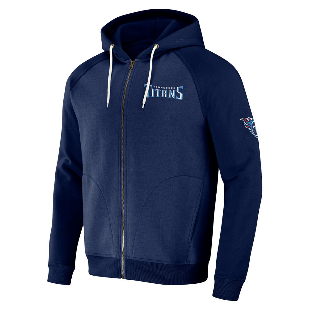 Tennessee Titans NFL x Darius Rucker Collection Raglan Full-Zip Hoodie Navy