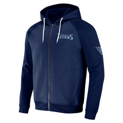 Tennessee Titans NFL x Darius Rucker Collection Raglan Full-Zip Hoodie Navy