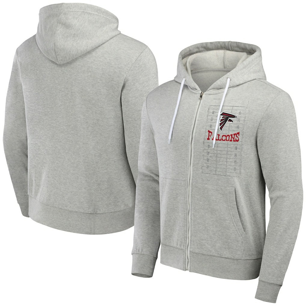 Atlanta Falcons NFL x Darius Rucker Collection Domestic Full-Zip Hoodie Heather Gray