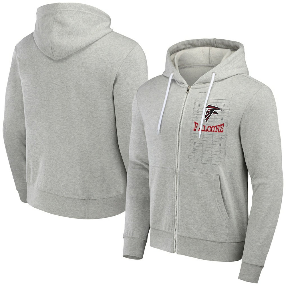 Atlanta Falcons NFL x Darius Rucker Collection Domestic Full-Zip Hoodie Heather Gray
