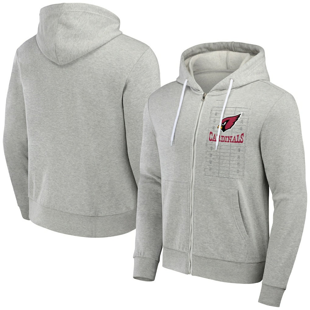 Arizona Cardinals NFL x Darius Rucker Collection Domestic Full-Zip Hoodie Heather Gray