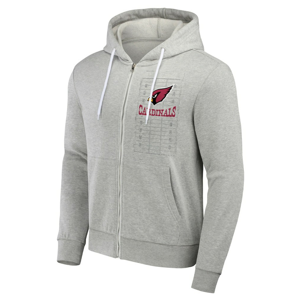 Arizona Cardinals NFL x Darius Rucker Collection Domestic Full-Zip Hoodie Heather Gray