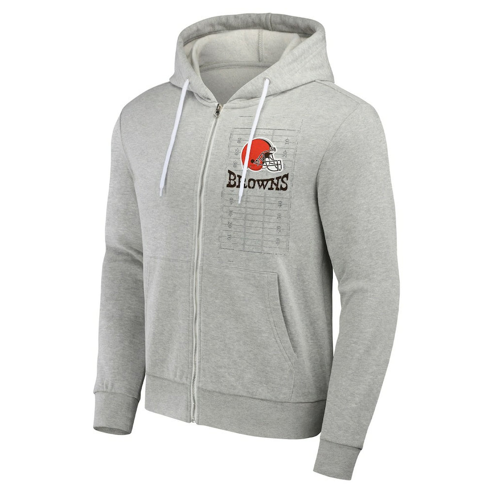 Cleveland Browns NFL x Darius Rucker Collection Domestic Full-Zip Hoodie Heather Gray