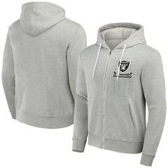 Las Vegas Raiders NFL x Darius Rucker Collection Domestic Full-Zip Hoodie Heather Gray