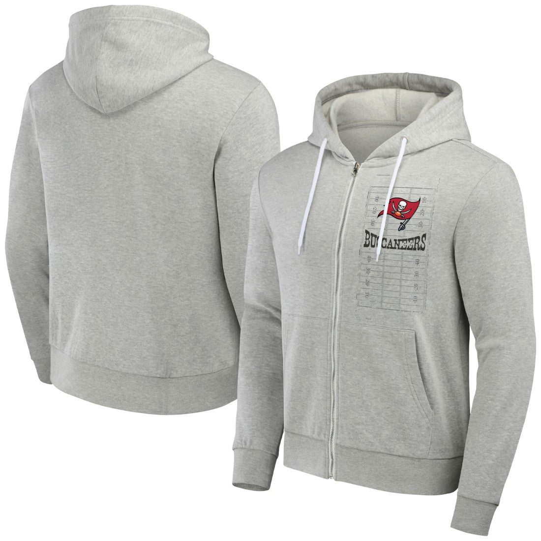 Tampa Bay Buccaneers NFL x Darius Rucker Collection Domestic Full-Zip Hoodie Heather Gray
