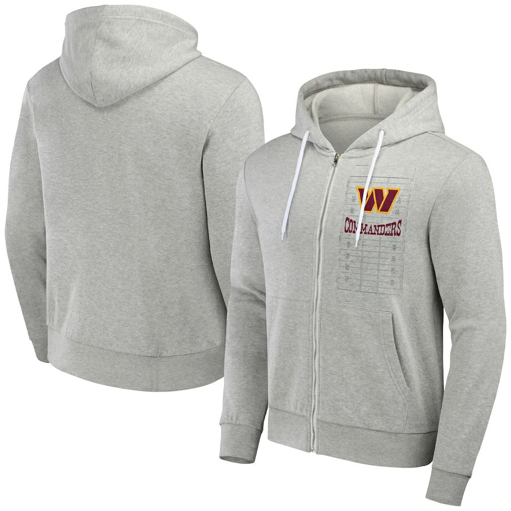 Washington Commanders NFL x Darius Rucker Collection Domestic Full-Zip Hoodie Heather Gray