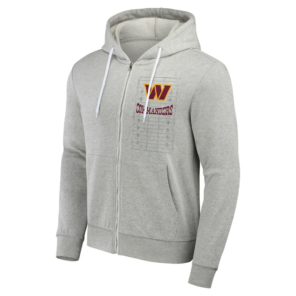 Washington Commanders NFL x Darius Rucker Collection Domestic Full-Zip Hoodie Heather Gray