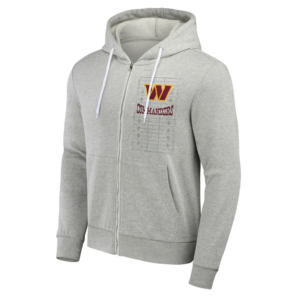 Washington Commanders NFL x Darius Rucker Collection Domestic Full-Zip Hoodie Heather Gray