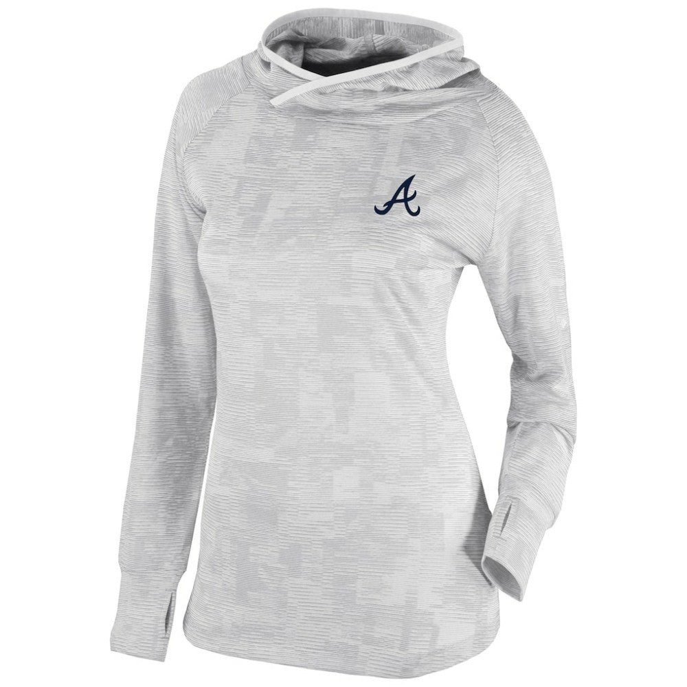 Atlanta Braves Columbia Women's Omni-Wick Sunday Ball Pullover Hoodie - White Hoodies