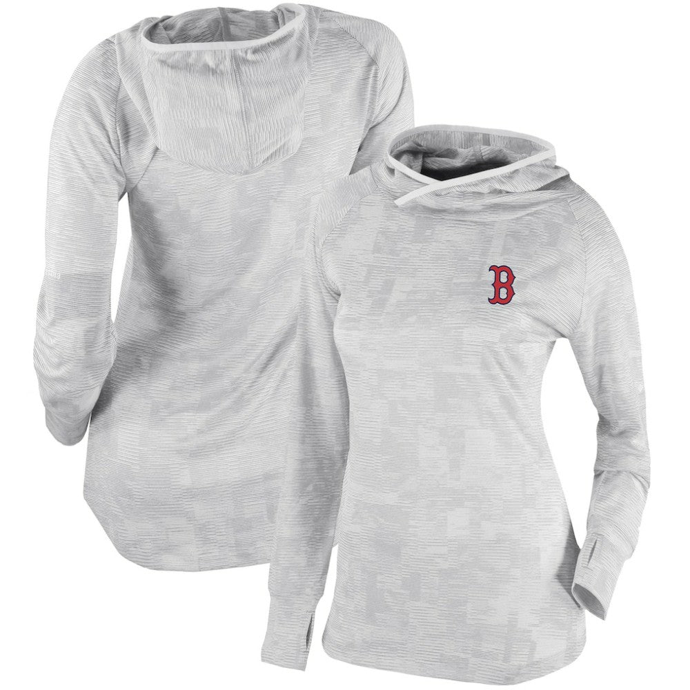Boston Red Sox Columbia Women's Omni-Wick Sunday Ball Pullover Hoodie - White Hoodies