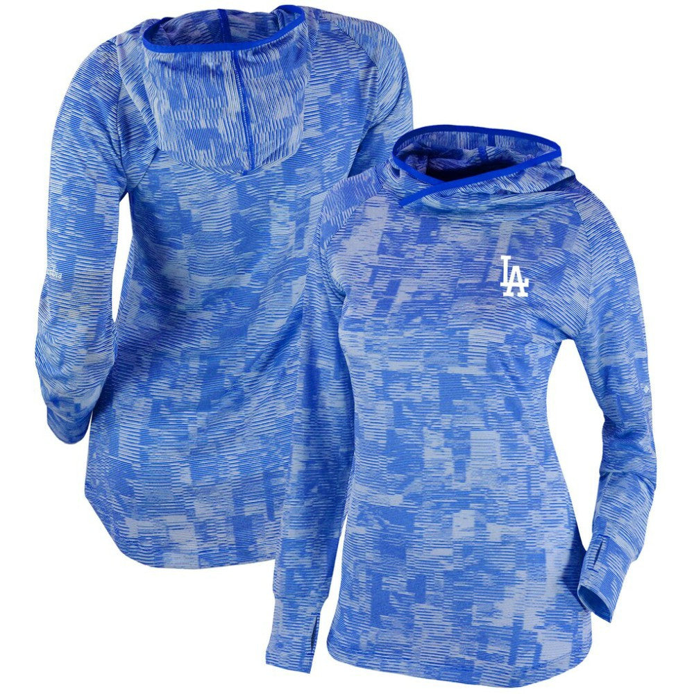 Los Angeles Dodgers Columbia Women's Omni-Wick Sunday Ball Pullover Hoodie - Royal Hoodies