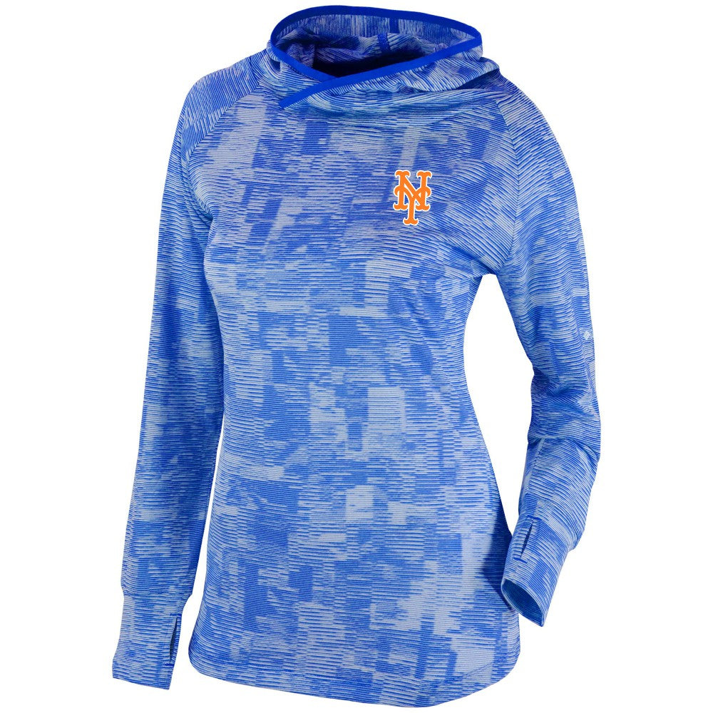 New York Mets Columbia Women's Omni-Wick Sunday Ball Pullover Hoodie - Royal Hoodies