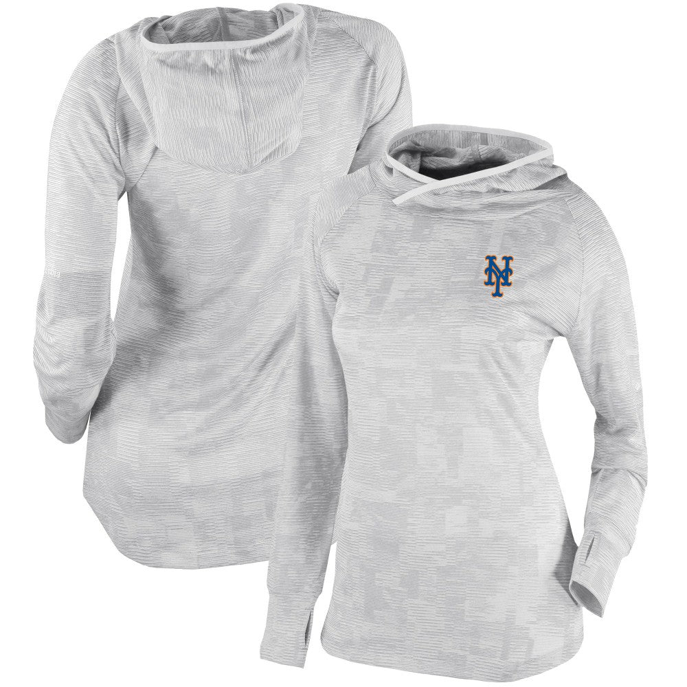 New York Mets Columbia Women's Omni-Wick Sunday Ball Pullover Hoodie - White Hoodies