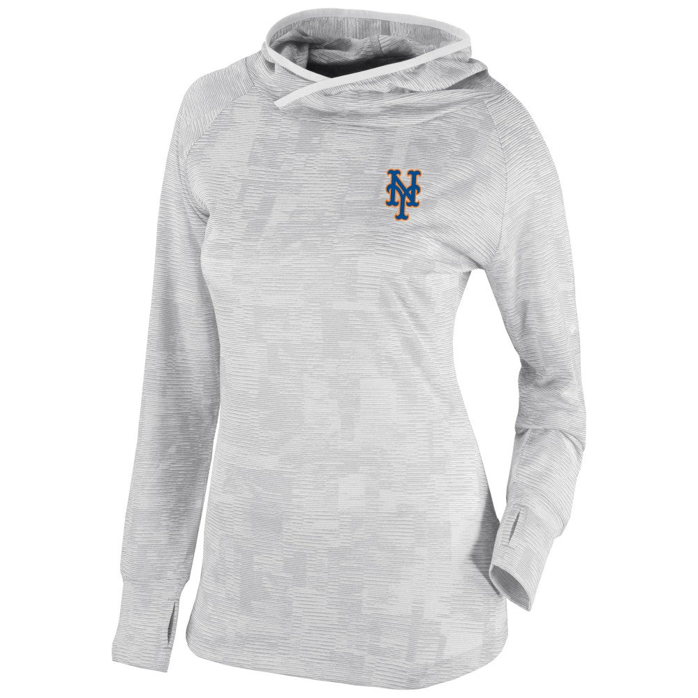 New York Mets Columbia Women's Omni-Wick Sunday Ball Pullover Hoodie - White Hoodies