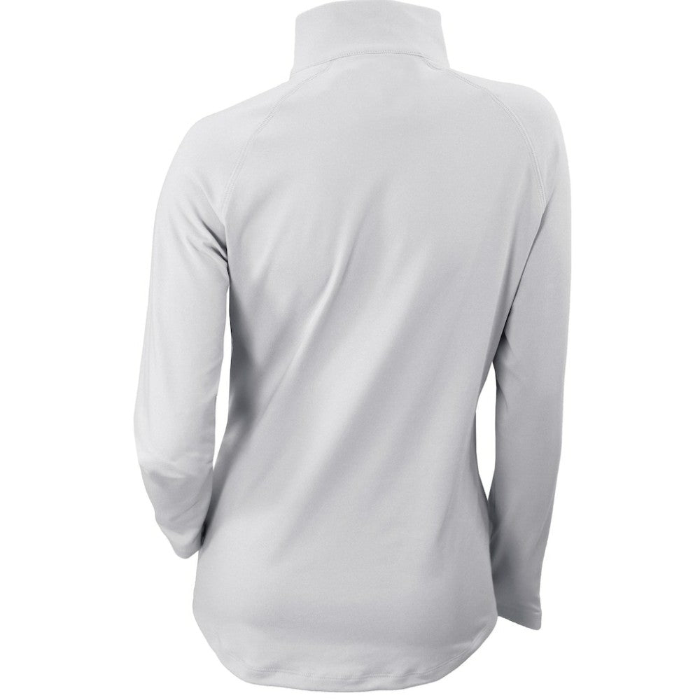 Atlanta Braves Columbia Women's Omni-Wick Outward Nine Quarter-Zip Pullover Top - White Pullover