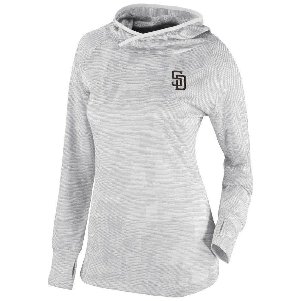 San Diego Padres Columbia Women's Omni-Wick Sunday Ball Pullover Hoodie - White Hoodies