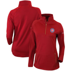 Chicago Cubs Columbia Women's Omni-Wick Outward Nine Quarter-Zip Pullover Top - Red Pullover