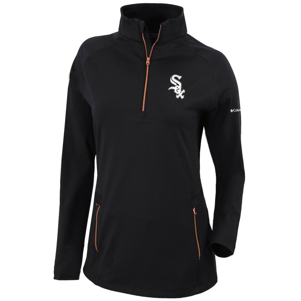 Chicago White Sox Columbia Women's Omni-Wick Outward Nine Quarter-Zip Pullover Top - Black Pullover
