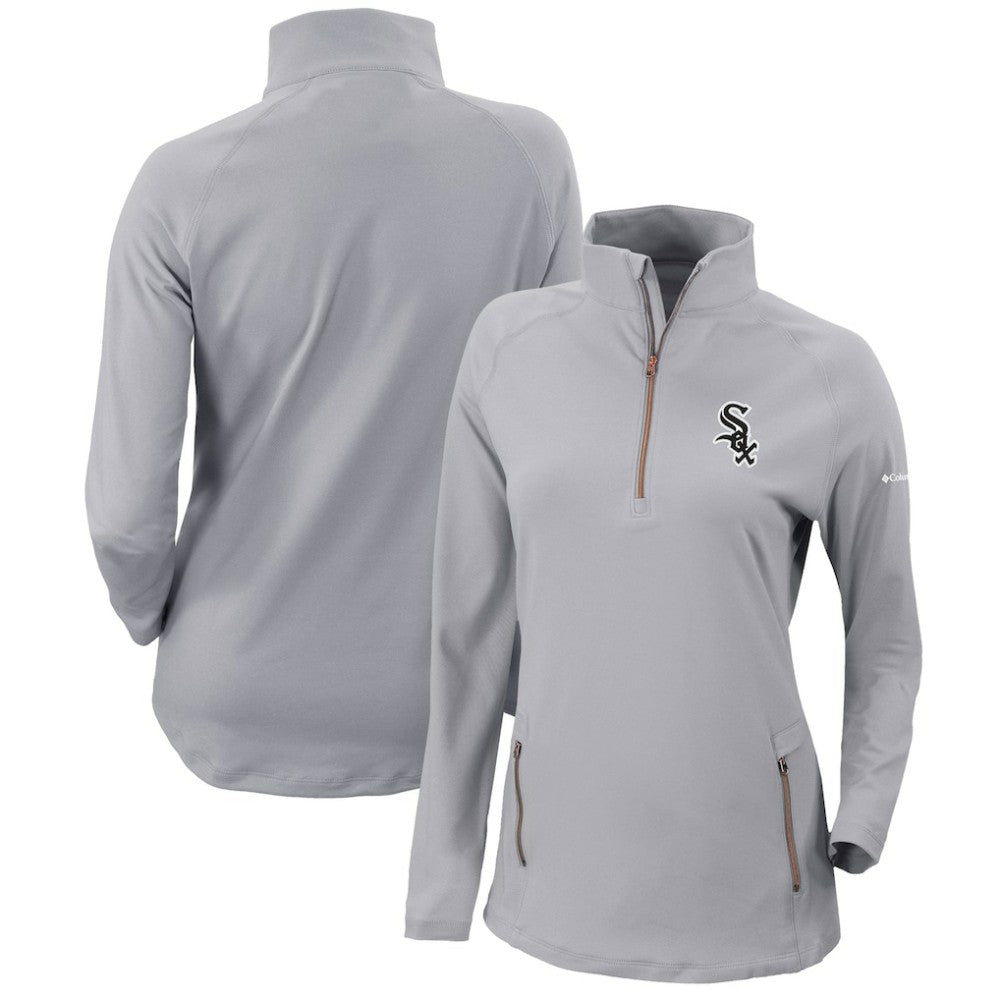 Chicago White Sox Columbia Women's Omni-Wick Outward Nine Quarter-Zip Pullover Top - Gray Pullover