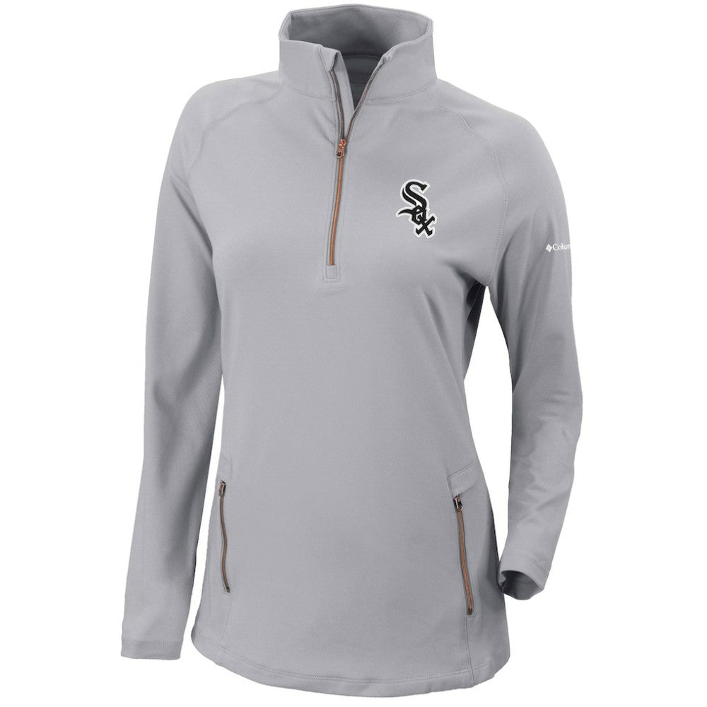 Chicago White Sox Columbia Women's Omni-Wick Outward Nine Quarter-Zip Pullover Top - Gray Pullover