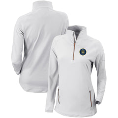 Milwaukee Brewers Columbia Women's Omni-Wick Outward Nine Quarter-Zip Pullover Top - White Pullover