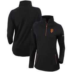 San Francisco Giants Columbia Women's Omni-Wick Outward Nine Quarter-Zip Pullover Top - Black Pullover