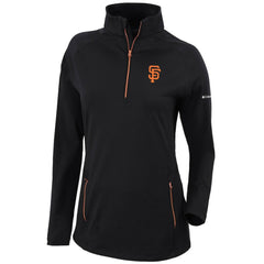 San Francisco Giants Columbia Women's Omni-Wick Outward Nine Quarter-Zip Pullover Top - Black Pullover