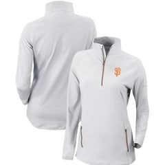 San Francisco Giants Columbia Women's Omni-Wick Outward Nine Quarter-Zip Pullover Top - White Pullover