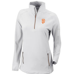San Francisco Giants Columbia Women's Omni-Wick Outward Nine Quarter-Zip Pullover Top - White Pullover