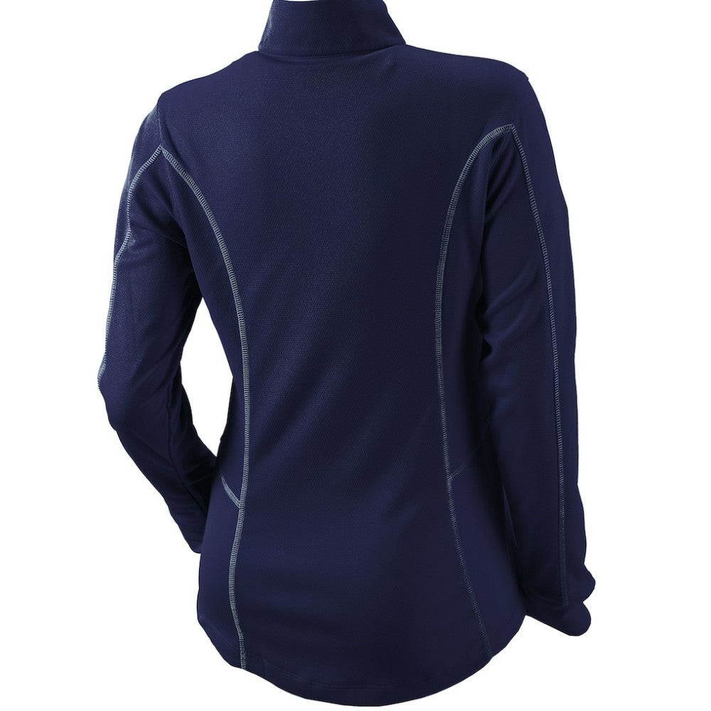 Atlanta Braves Columbia Women's Omni-Wick Shotgun Quarter-Zip Pullover Top - Navy Pullover