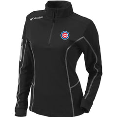 Chicago Cubs Columbia Women's Omni-Wick Shotgun Quarter-Zip Pullover Top - Black Pullover