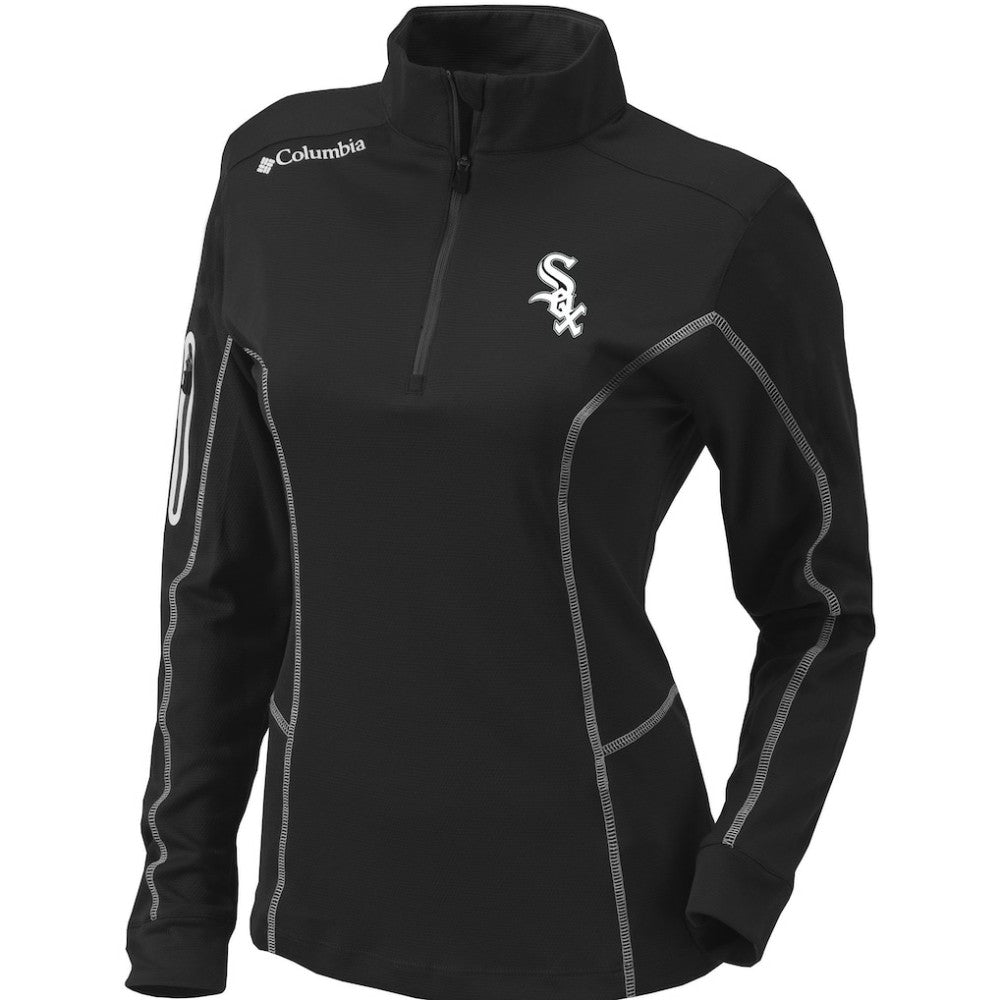 Chicago White Sox Columbia Women's Omni-Wick Shotgun Quarter-Zip Pullover Top - Black Pullover