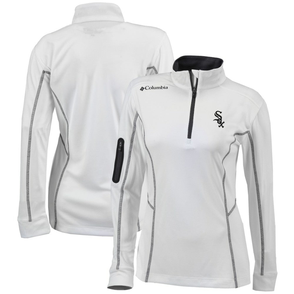 Chicago White Sox Columbia Women's Omni-Wick Shotgun Quarter-Zip Pullover Top - White Pullover