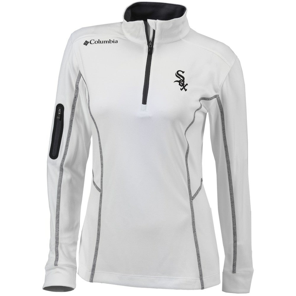 Chicago White Sox Columbia Women's Omni-Wick Shotgun Quarter-Zip Pullover Top - White Pullover