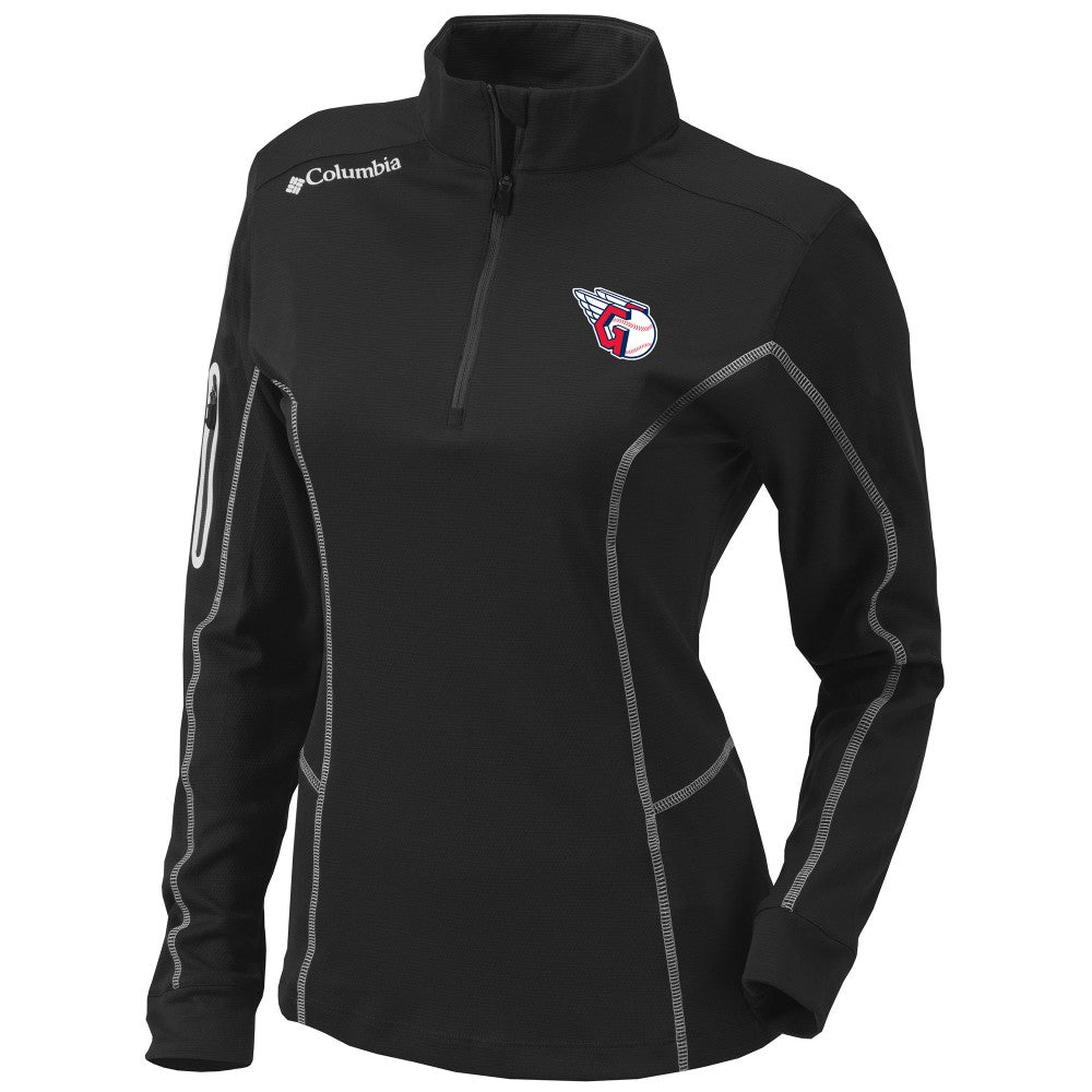 Cleveland Guardians Columbia Women's Omni-Wick Shotgun Quarter-Zip Pullover Top - Black Pullover