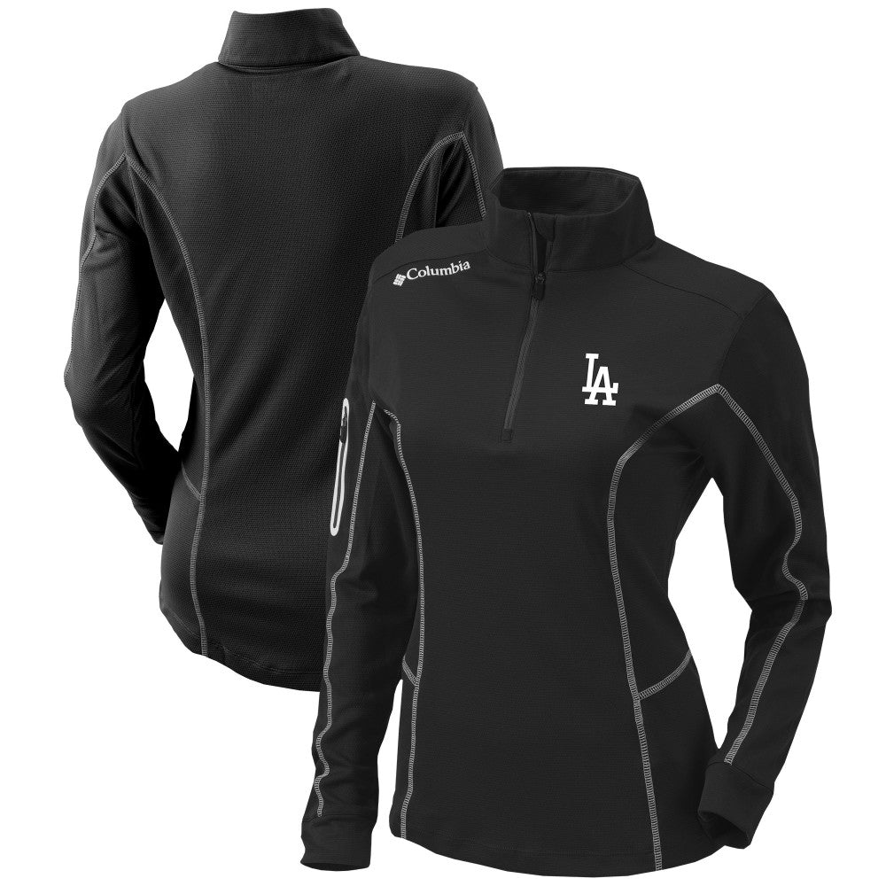 Los Angeles Dodgers Columbia Women's Omni-Wick Shotgun Quarter-Zip Pullover Top - Black Pullover