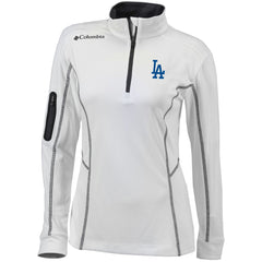 Los Angeles Dodgers Columbia Women's Omni-Wick Shotgun Quarter-Zip Pullover Top - White Pullover