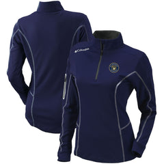 Milwaukee Brewers Columbia Women's Omni-Wick Shotgun Quarter-Zip Pullover Top - Navy Pullover