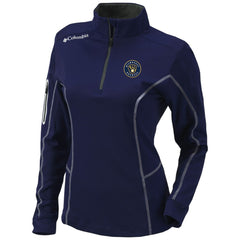 Milwaukee Brewers Columbia Women's Omni-Wick Shotgun Quarter-Zip Pullover Top - Navy Pullover